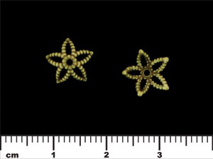 Star Bead Cap 9/3mm : Antique Brass