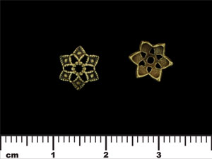 Pointed Star Cap 10mm : Antique Brass