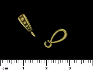 Whimsy Beaded Bail 13mm : Antique Brass
