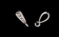 Whimsy Beaded Bail 13mm : Antique Silver