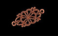 Large Decorative Floral Link 24/11mm : Antique Copper