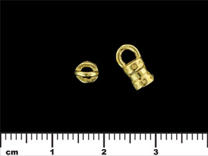 Rustic Crimp Tube with Loop 10/5mm : Gold