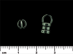 Rustic Crimp Tube with Loop 12/6mm : Gun Metal
