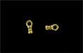 Rustic Crimp Tube with Loop 7/3mm : Gold