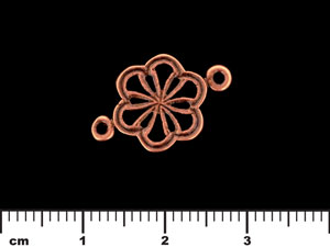 Decorative Floral Link 18/11mm : Antique Copper