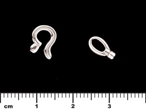 Ridged Hook and Eye Clasp : Antique Silver