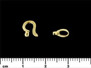 Ridged Hook and Eye Clasp : Brass