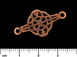 Large Nouveau Floral Link 28/15mm : Antique Copper