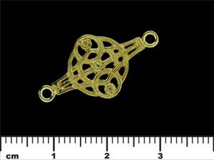 Large Nouveau Floral Link 28/15mm : Brass