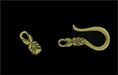 Laurel Leaf Hook and Eye Clasp : Antique Brass