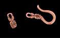 Laurel Leaf Hook and Eye Clasp : Antique Copper