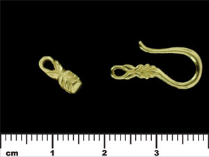 Laurel Leaf Hook and Eye Clasp : Brass