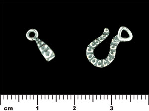 Nautical Hook and Eye Clasps : Antique Silver