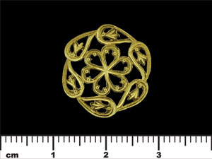 Nouveau Medallion 19mm : Brass