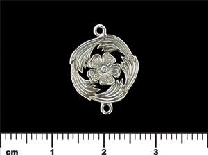 Floral Nouveau Link 20/15mm : Antique Silver