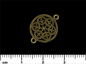 Cornsilk Medallian Link 20/15mm : Antique Brass