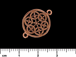 Cornsilk Medallian Link 20/15mm : Antique Copper