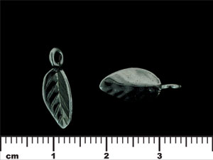 Curved Leaf Pendant 18/8mm : Gun Metal