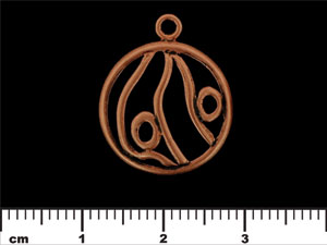 Round Pendant 23/19mm : Antique Copper