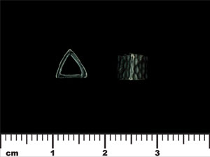 Hammered Triangle Tube 6/7mm : Gun Metal