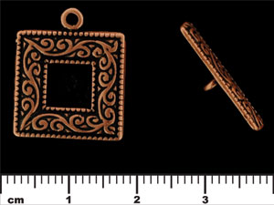 Square Toggle 22/18mm : Antique Copper