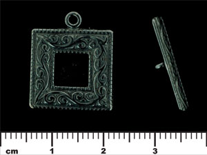 Square Toggle 22/18mm : Gun Metal