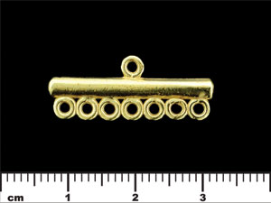 Seven to One Strand Connector 28mm : Gold