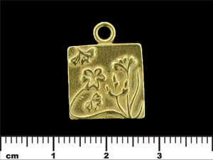 Square Garden Pendant 16mm : Gold