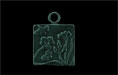 Square Garden Pendant 16mm : Gun Metal