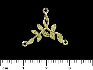 Leafy Branch Connector 26/16mm : Brass