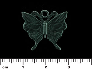 Butterfly Charm 20/23mm : Gun Metal