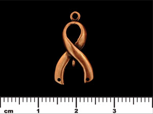 Awareness Ribbon 21/9mm : Antique Copper