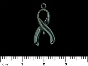 Awareness Ribbon 21/9mm : Gun Metal