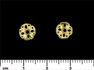 Sand Dollar Bead Cap 8/2mm : Gold