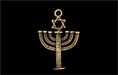 Menorah Pendant 23/16mm : Antique Brass