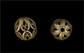 Filigreed Ball 12mm : Antique Brass