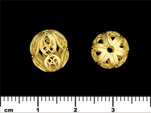 Filigreed Ball 12mm : Brass