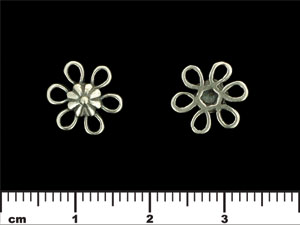 Flower Connector 10mm : Antique Silver