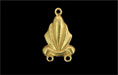 Ribbon Ruffle Connector 21/13mm : Gold