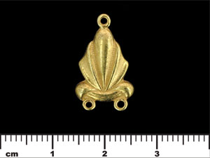 Ribbon Ruffle Connector 21/13mm : Gold