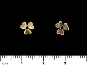 Clover Bead Cap 8mm : Antique Brass