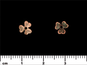 Clover Bead Cap 8mm : Antique Copper