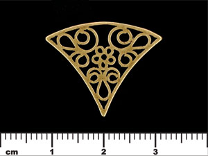 Filligree Wedge Connector 22/27mm : Antique Brass