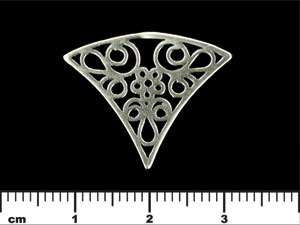 Filligree Wedge Connector 22/27mm : Antique Silver
