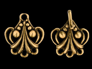 Nouveau Fleur De Lis Toggle : Antique Brass