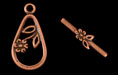 Daisy and Leaf Toggle : Antique Copper