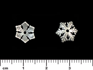 Snowflake Bead Cap 9.5mm : Antique Silver