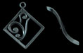 Square Swirl Toggle : Gun Metal