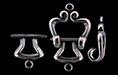 Ribbon Hinge Clasp Set : Antique Silver