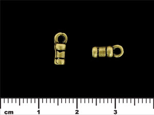 Crimp Tube with loop 9/4mm : Antique Brass
